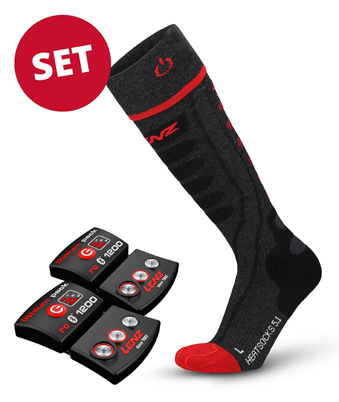 Set: Heat Sock 5.1 Toe Cap Regular Fit + rcB 1200