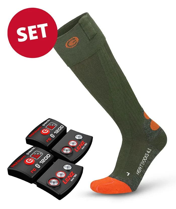 Set: Heat Sock 4.1 Toe Cap (Grün) + rcB 1200