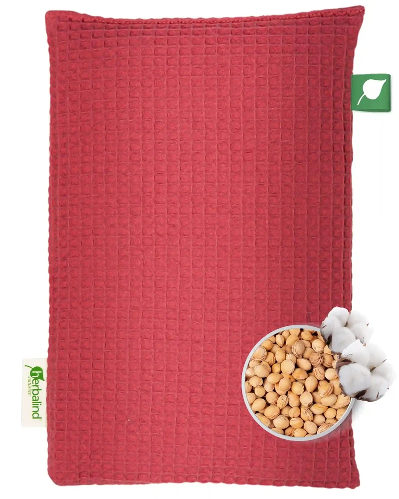 Kirschkernkissen 20x30cm, Waffel-Pique Dark Rosa