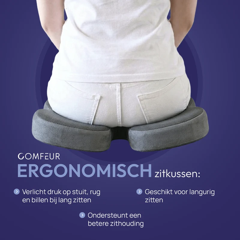 Comfeur Ergonomisch Zitkussen – Stuitkussen