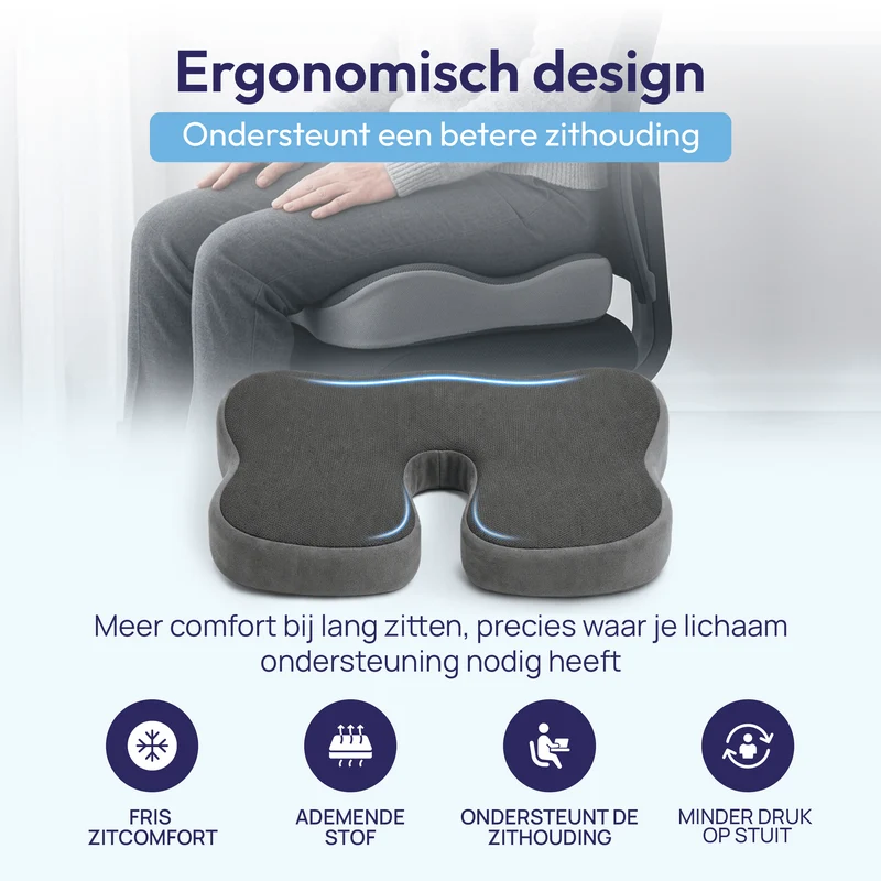 Comfeur Ergonomisch Zitkussen – Stuitkussen