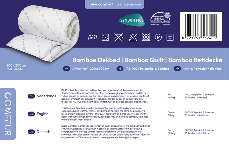 Comfeur bamboe dekbed – All season – Anti-allergisch