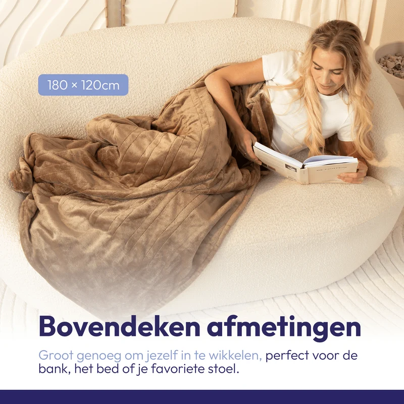 Elektrische bovendeken 180x120 cm - Preheat - 9 Warmtestanden