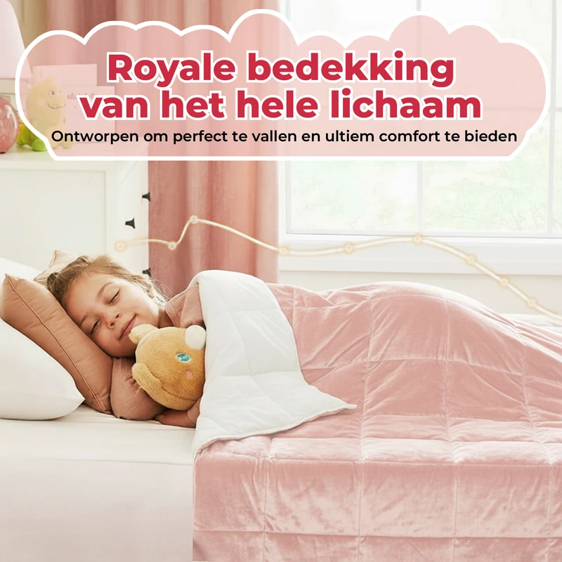 Verzwaringdekens Kind | Roze/Crème