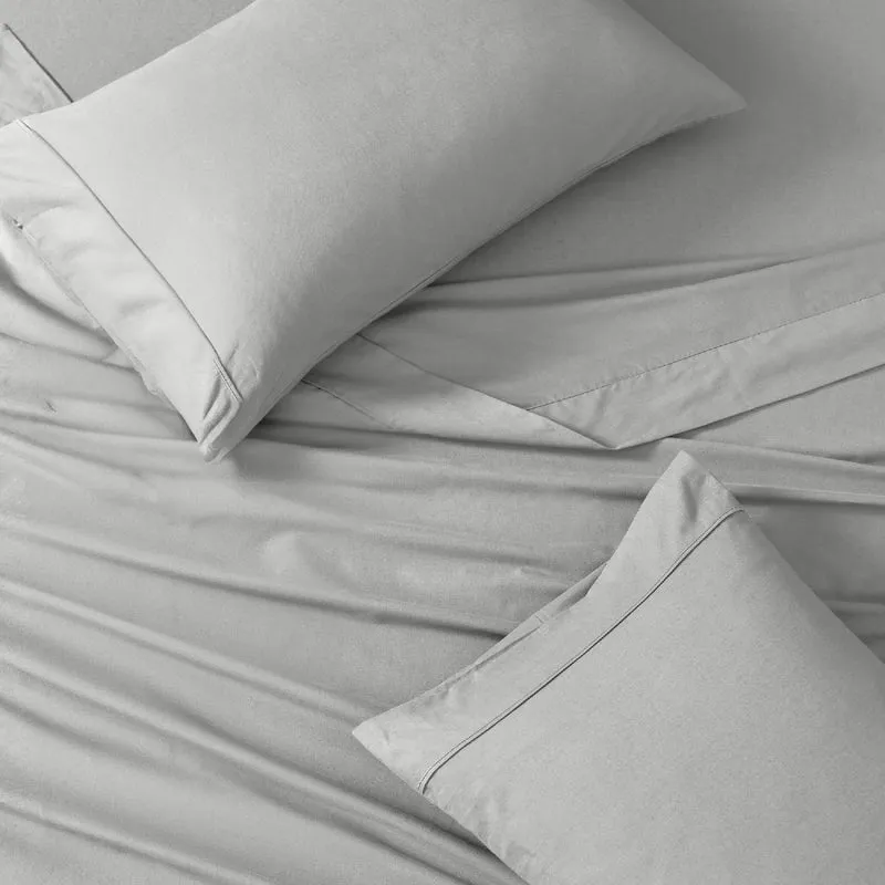 Sleep Comfy Satijn Katoen Dekbedovertrekset | Lichtgrijs