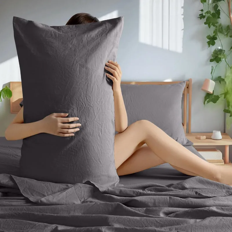 Sleep Comfy Satijn Katoen Dekbedovertrekset | Antraciet