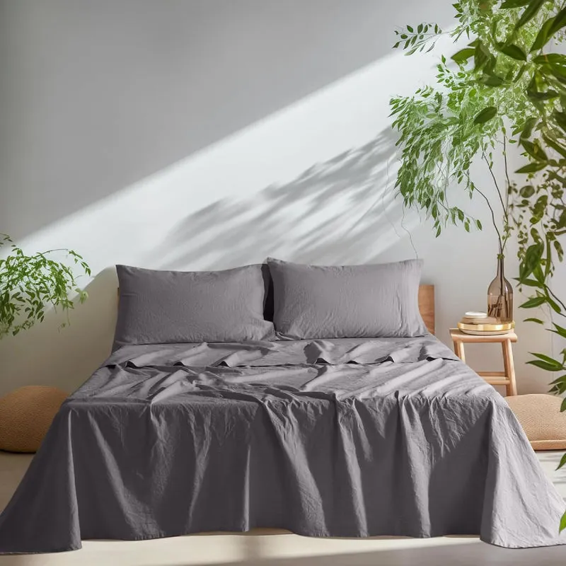 Sleep Comfy Satijn Katoen Dekbedovertrekset | Antraciet