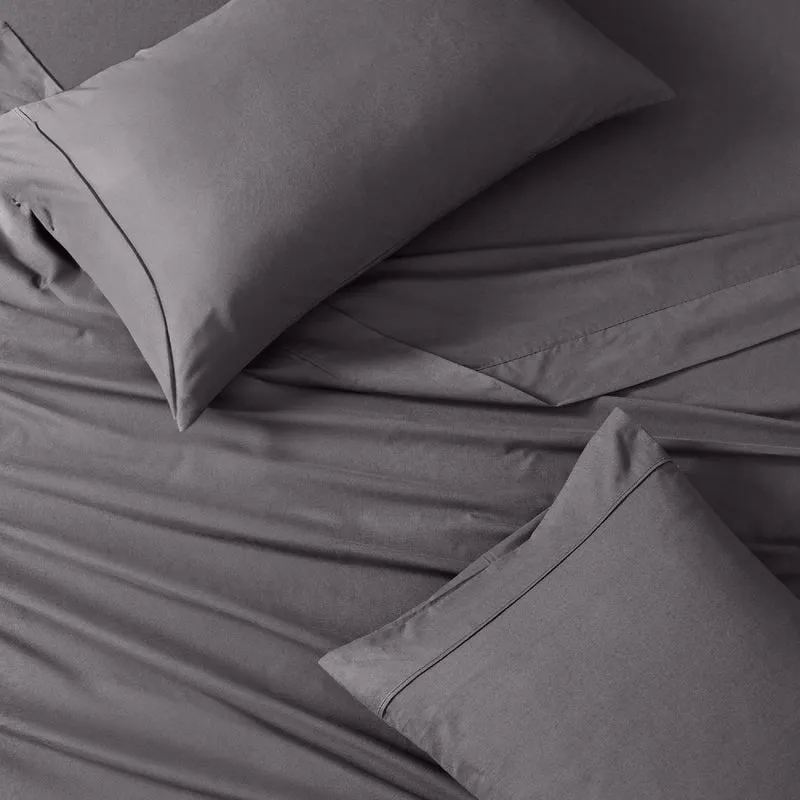 Sleep Comfy Satijn Katoen Dekbedovertrekset | Antraciet