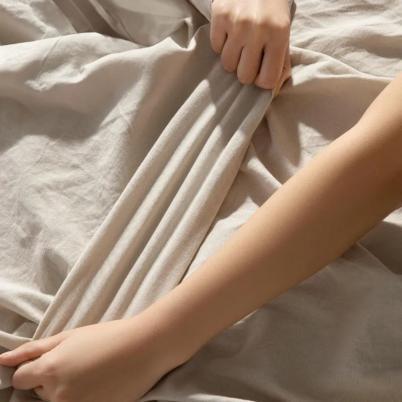 Sleep Comfy Satijn Katoen Dekbedovertrekset | Taupe