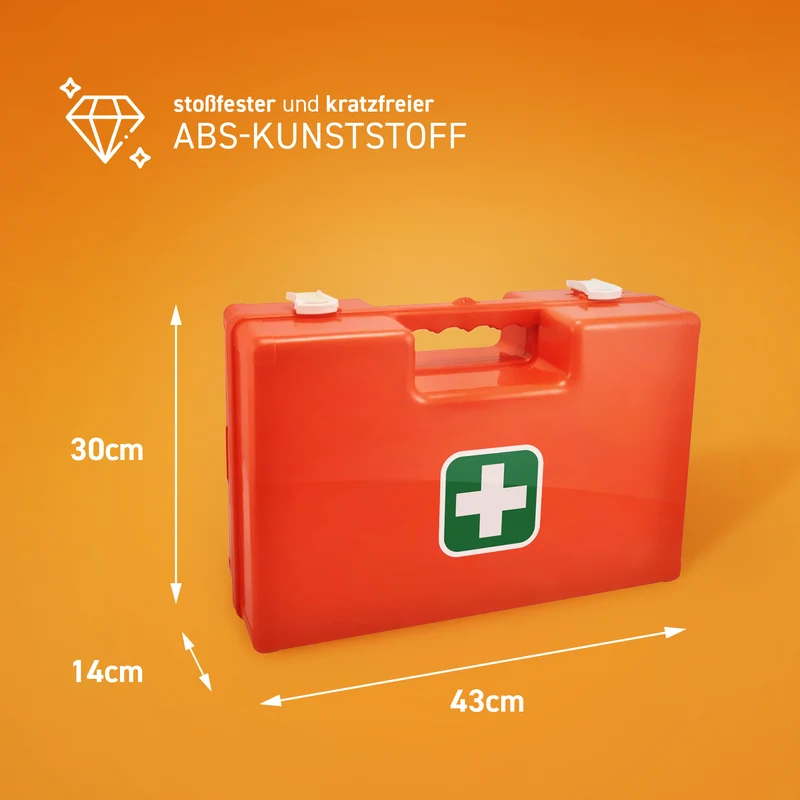 Medicalcorner24 Erste Hilfe Koffer, leer, ABS-Kunststoff, 43x30x14cm