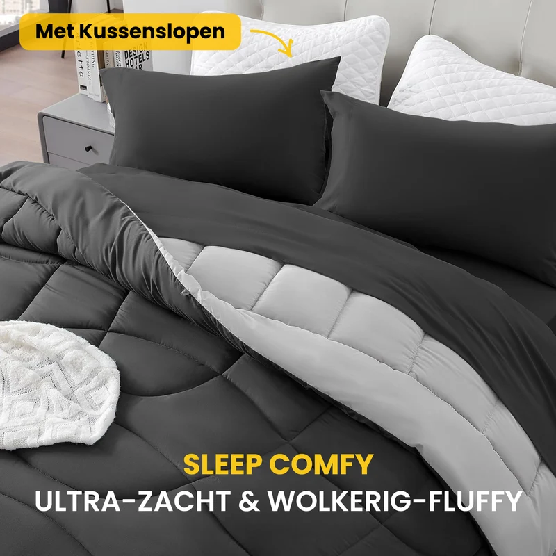 Sleep Comfy Cottiva Series | Antraciet & Lichtgrijs