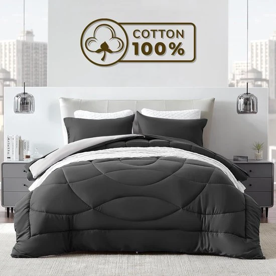 Sleep Comfy Cottiva Series | Antraciet & Lichtgrijs