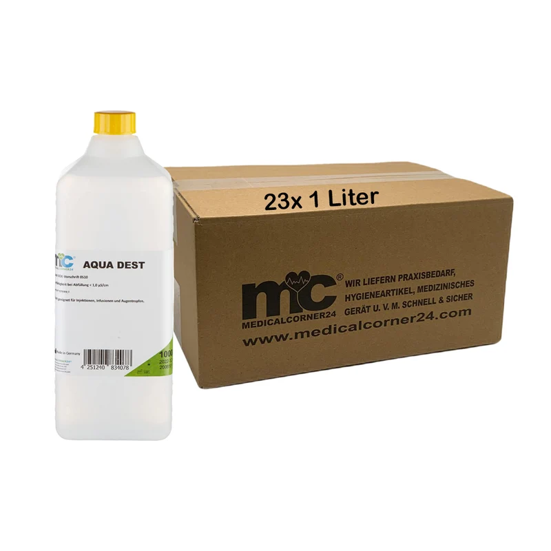 Destilliertes Wasser AQUA DEST, unsteril und mikrofiltriert