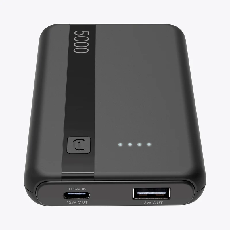 Kit Sciarpa Riscaldante Cordless Heat on the Go Puffer Scarf Nera e Power Bank Cellularline 5000