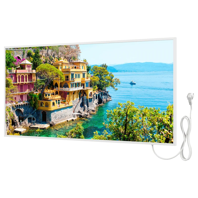 Bringer® Bild Infrarotheizung mit Rahmen - Portofino, Italien
