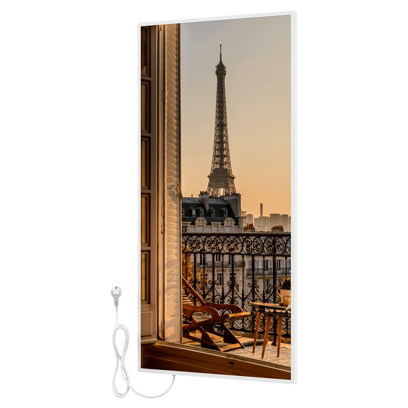 Bringer® Bild Infrarotheizung mit Rahmen - Paris, Frankreich