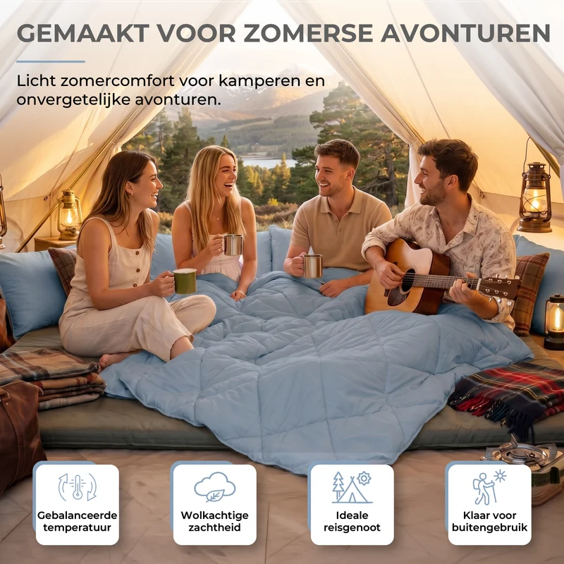 Deluxe Zomer Dekbed | Aegean Blue