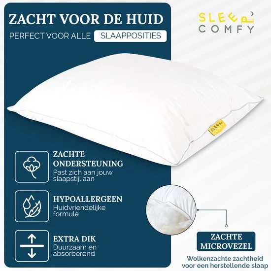 Sleep Comfy 60x70 Hoofdkussen Duo Set
