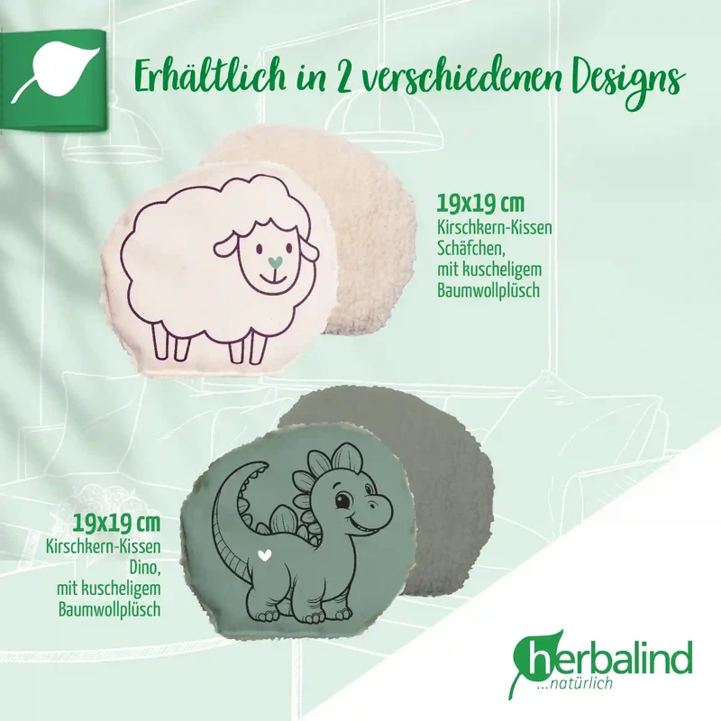 Kinder-Kirschkernkissen 18x18cm, Schäfchen