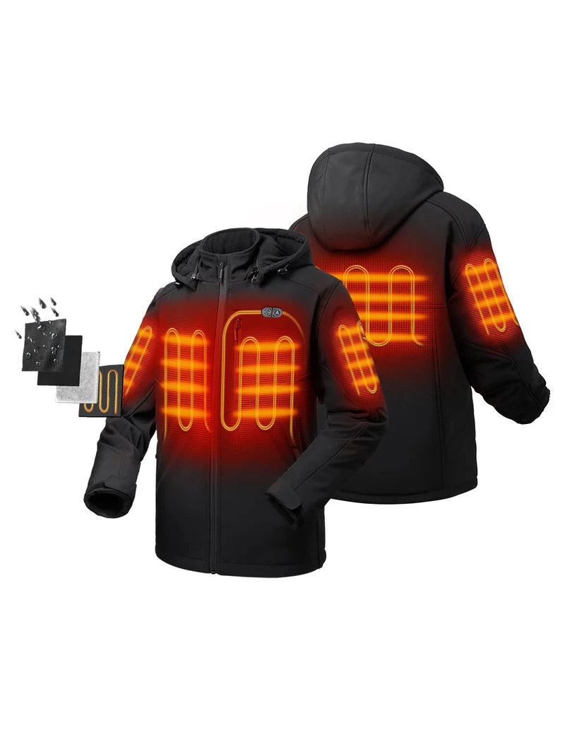 (Open-box) Men's Heated Dual Control Jacket with 5 Heating Zones (Chest Heating)