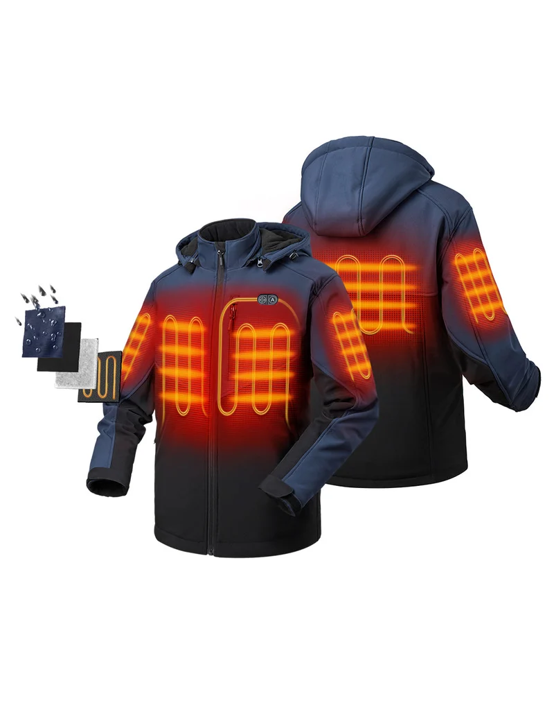 (Open-box) Men's Heated Dual Control Jacket with 5 Heating Zones (Chest Heating)