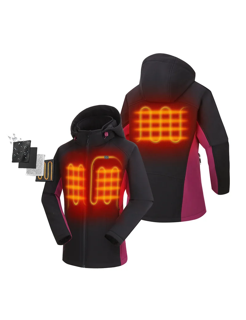 (Open-box) Women's Classic Heated Jacket - Purple & Black