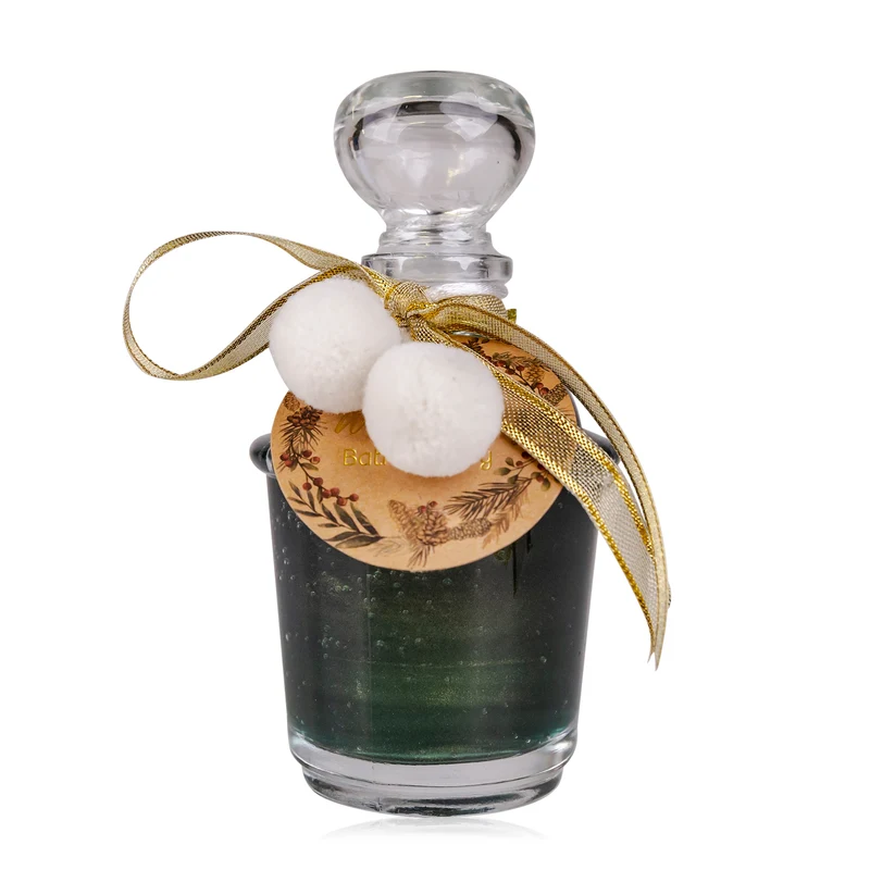 Badeschaum grün Flasche mit Schneebällen - 90ml