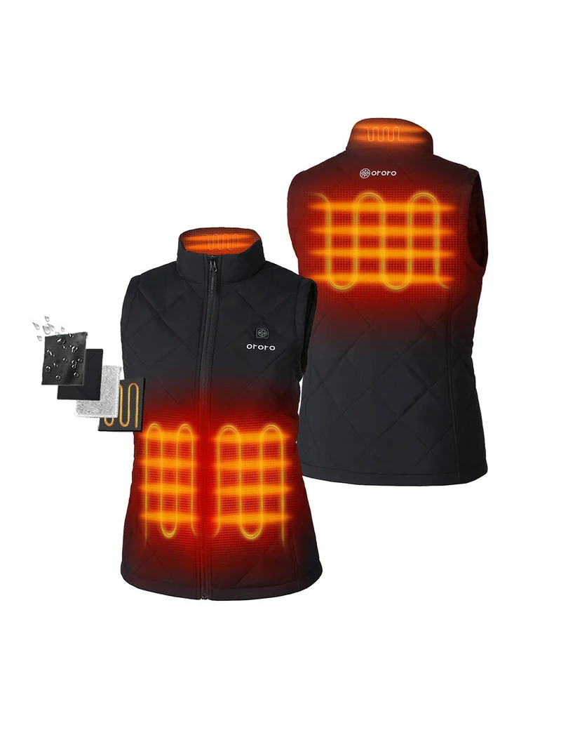 (Open-box) Women's Heated Quilted Vest - Black