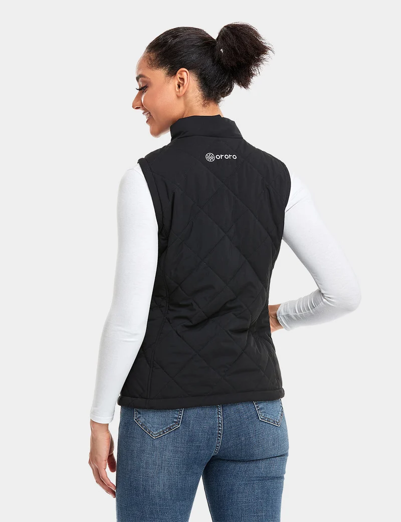 (Open-box) Women's Heated Quilted Vest - Black