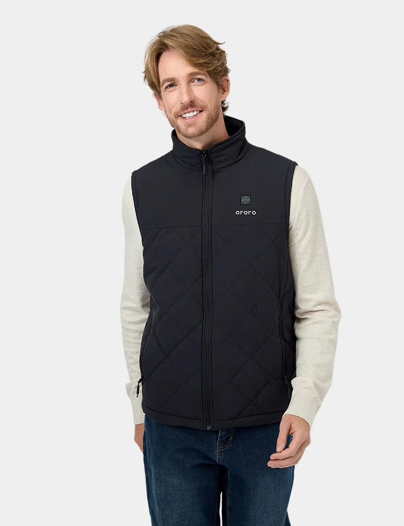 (Open-box) Men's Heated Quilted Vest - Blue/Black/Green