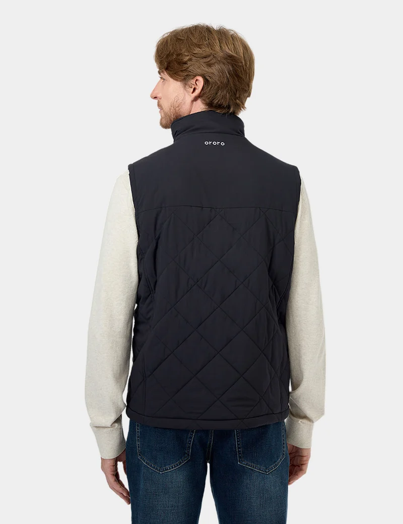 (Open-box) Men's Heated Quilted Vest - Blue/Black/Green