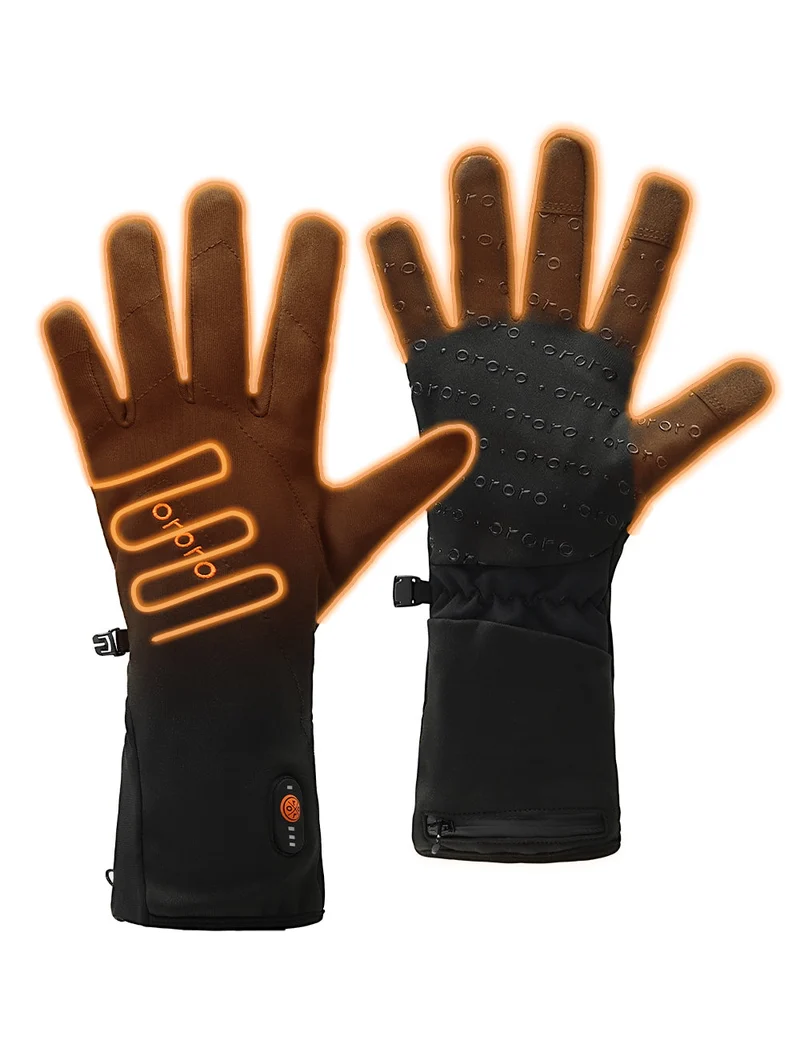 (Offene Box) „Glasgow“ beheizbare Innenhandschuhe – Schwarz