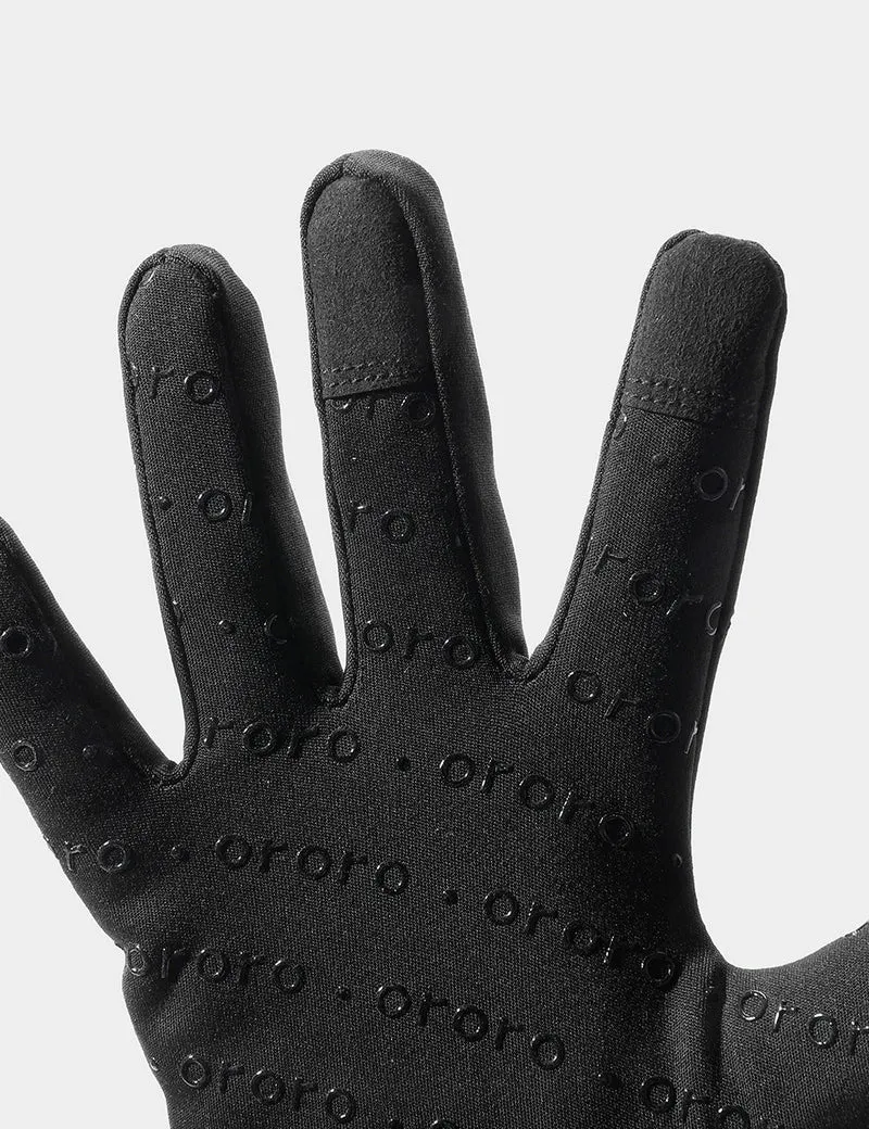 (Offene Box) „Glasgow“ beheizbare Innenhandschuhe – Schwarz