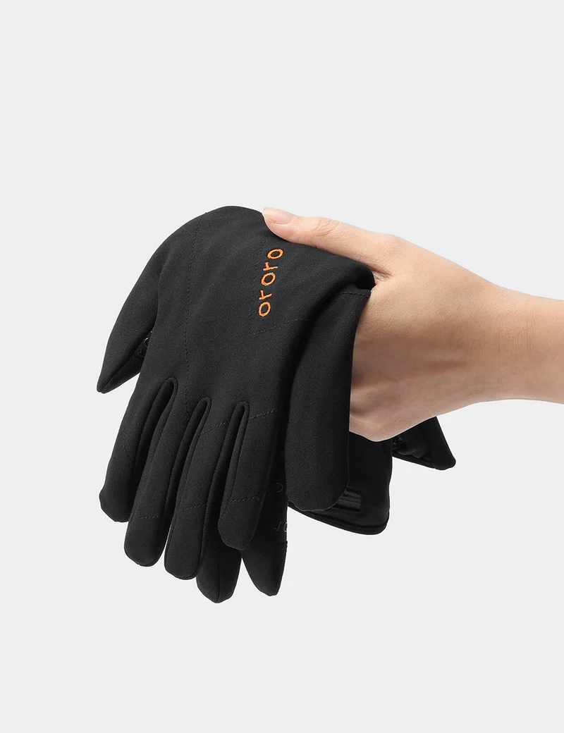 (Offene Box) „Glasgow“ beheizbare Innenhandschuhe – Schwarz