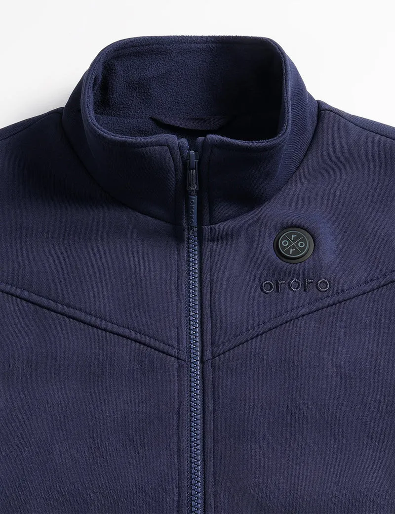 (Open-box) Women's Heated Fleece Vest - Grey/Red/Blue