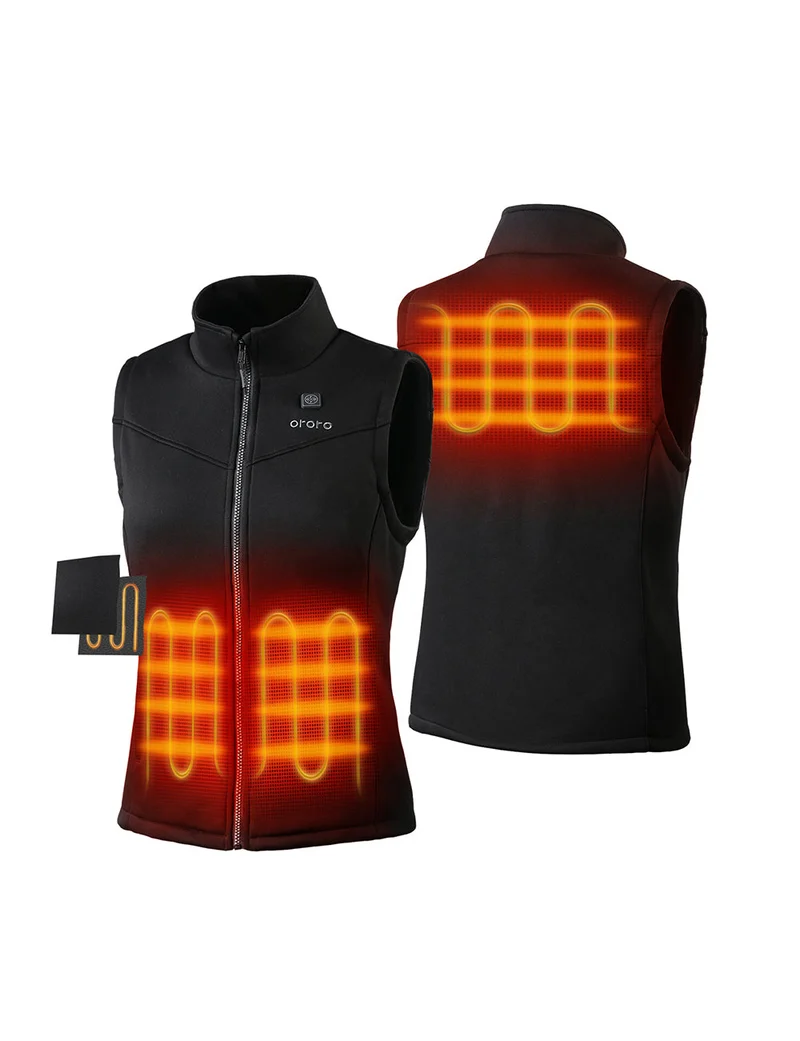 (Open-box) Women's Heated Fleece Vest - Black