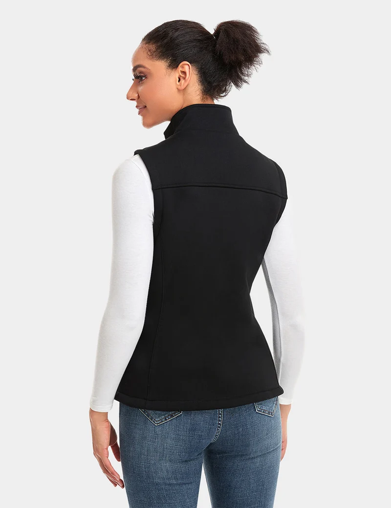 (Open-box) Women's Heated Fleece Vest - Black
