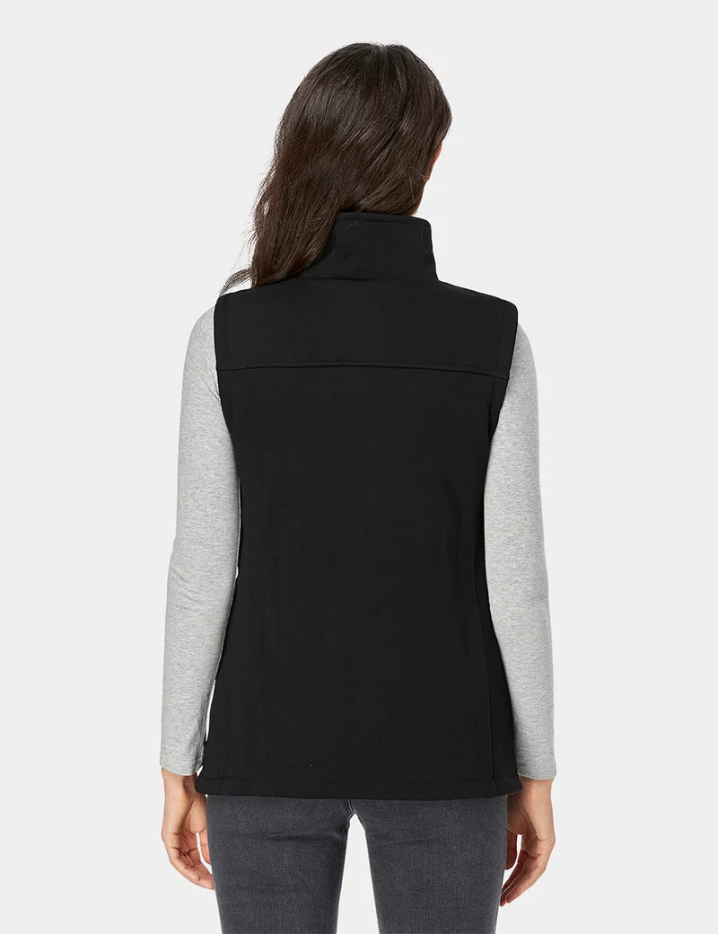 (Open-box) Women's Heated Fleece Vest - Black