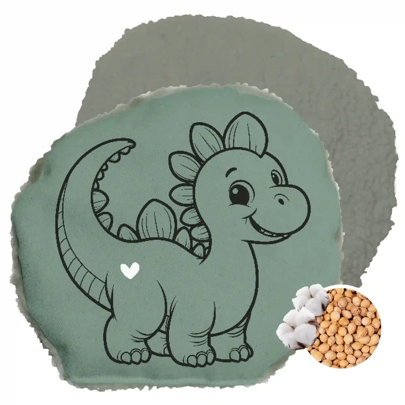 Kinder-Kirschkernkissen 18x18cm, Dino