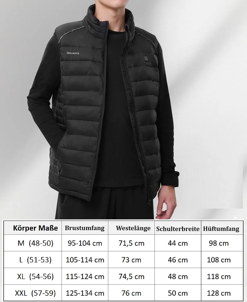 Beheizbare Weste Heizweste mit Akku 7,4V