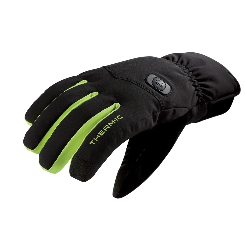 Heated ski gloves - Powergloves Ski Light Boost black/yellow
