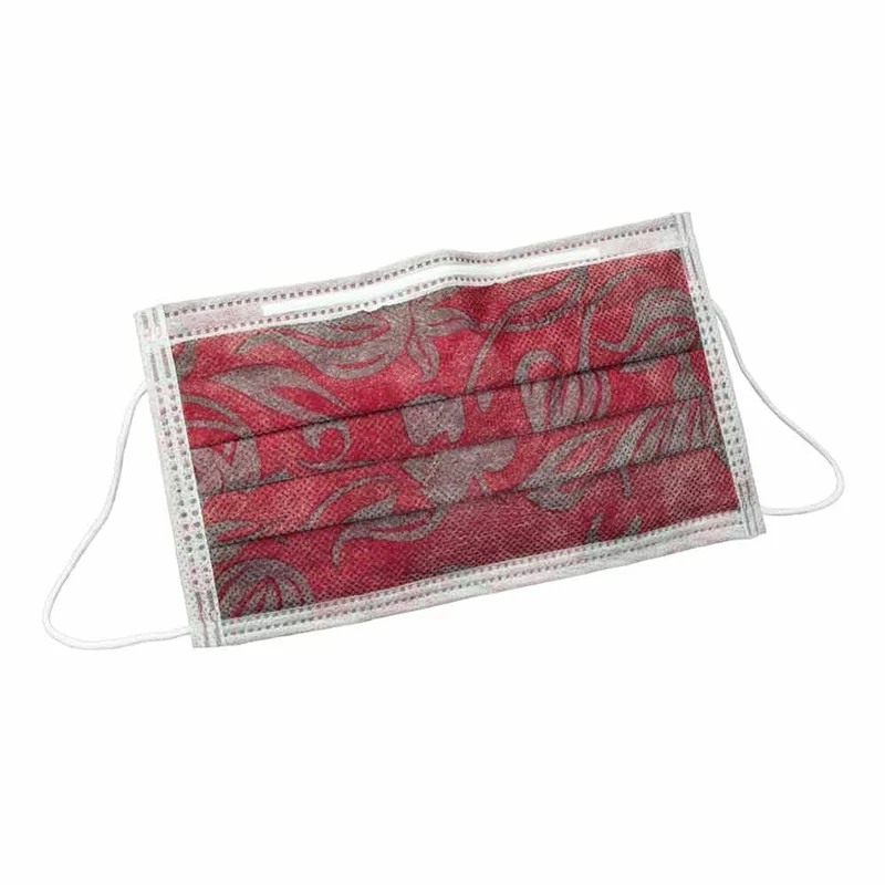 Monoart Mundschutz Flower mit Gummizug von Euronda, 3-lagig, 50 St., versch. Farben