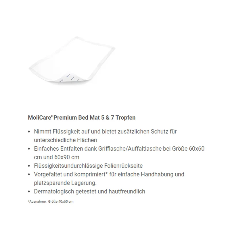 Hartmann MoliCare® Premium Bed Mat Inkontinenzunterlagen, 7 Tropfen