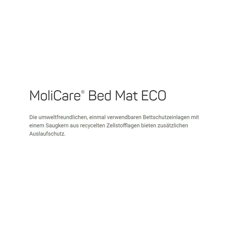 Hartmann MoliCare® Bed Mat Eco Inkontinenzunterlagen, 7 Tropfen, versch. Größen