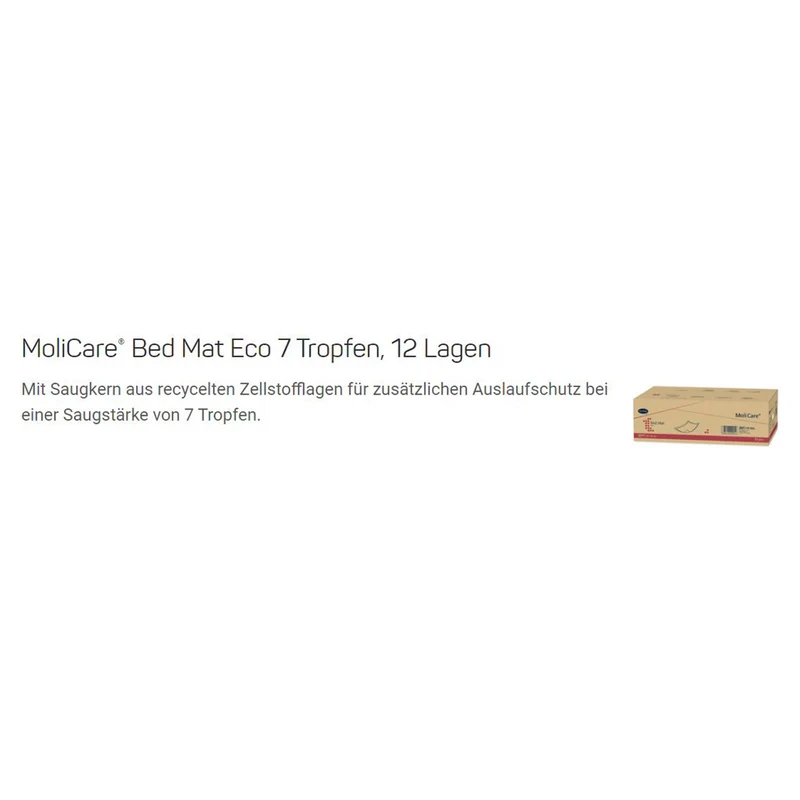 Hartmann MoliCare® Bed Mat Eco Inkontinenzunterlagen, 7 Tropfen, versch. Größen
