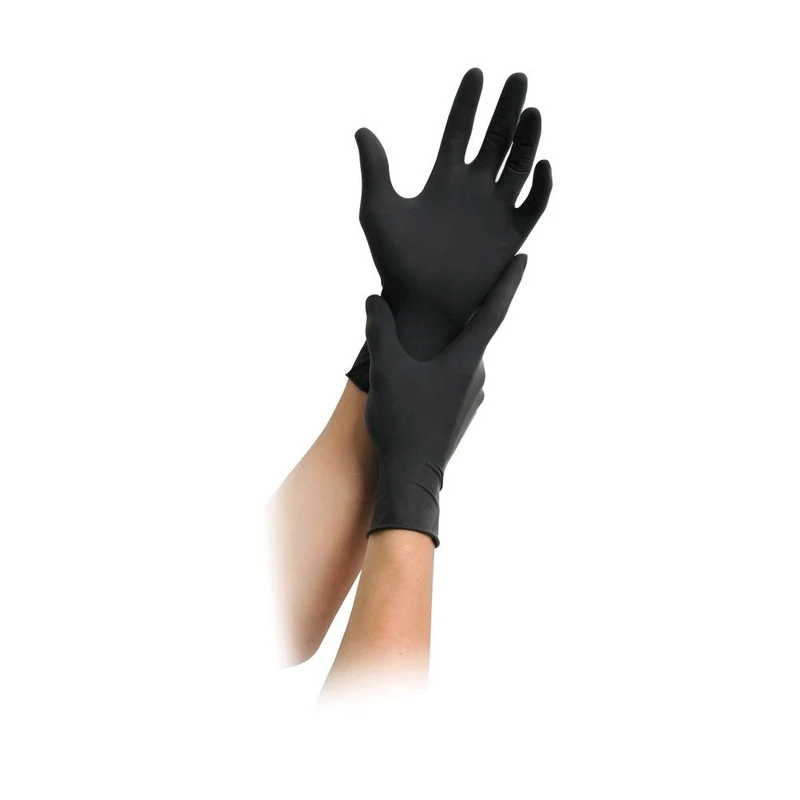 MaiMed Nitril Black - Nitril Handschuhe schwarz, puderfrei, 100 St.