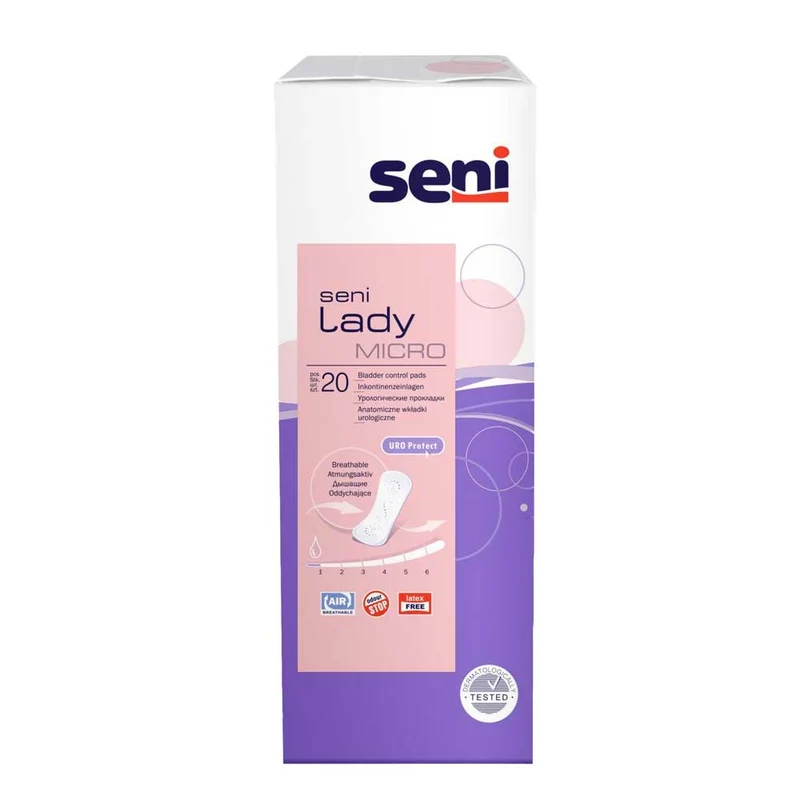 Seni Lady Inkontinenzeinlagen, atmungsaktiv, diskret, 8 Größen
