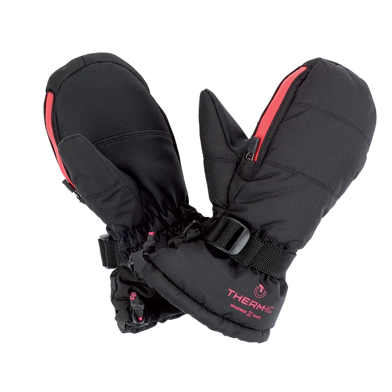 Ski mittens with warmer pocket - Warmer Ready Junior pink