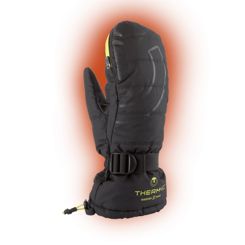Ski mittens with warmer pocket - Warmer Ready green