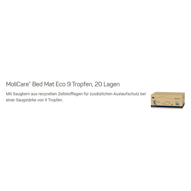 Hartmann MoliCare® Bed Mat Eco Inkontinenzunterlagen, 9 Tropfen, versch. Größen